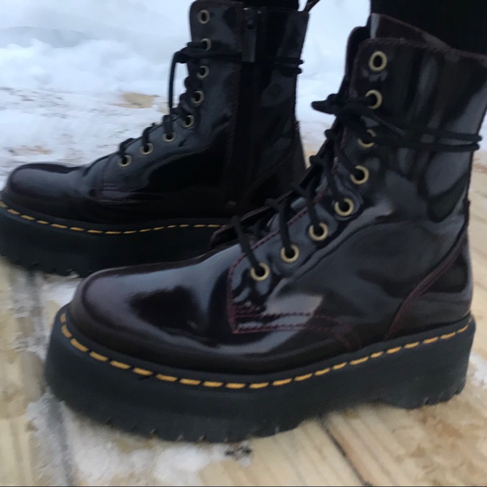 Dr. Martens Jadon Platform Boots - Burgundy